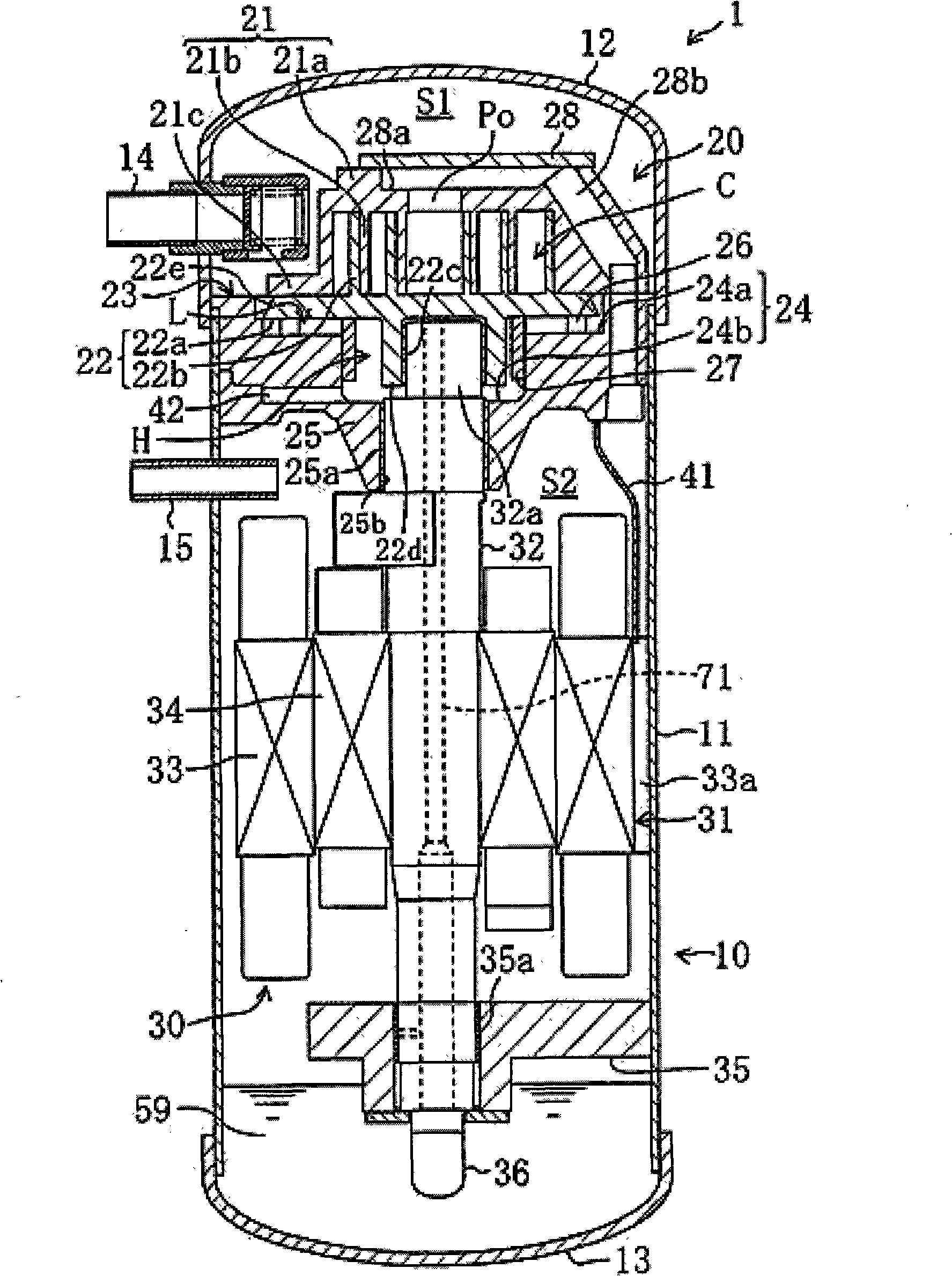 Scroll-type compressor as well as floating mode for moving eddy disk and oil path control mode