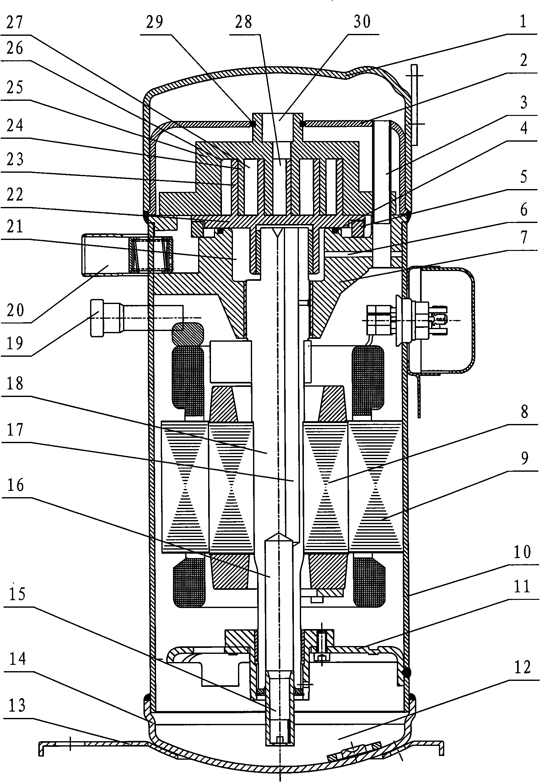 Scroll-type compressor as well as floating mode for moving eddy disk and oil path control mode