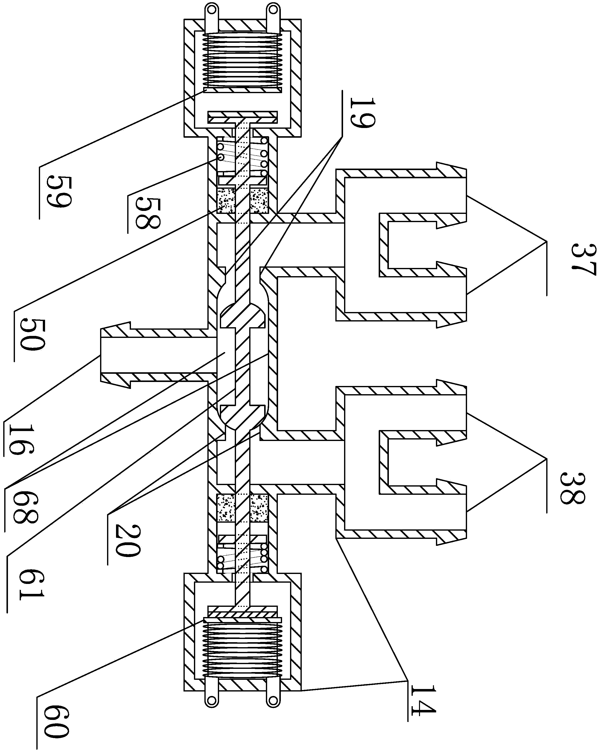 Single-blade electromagnetic reversing synchronous scrubbing windshield wiper