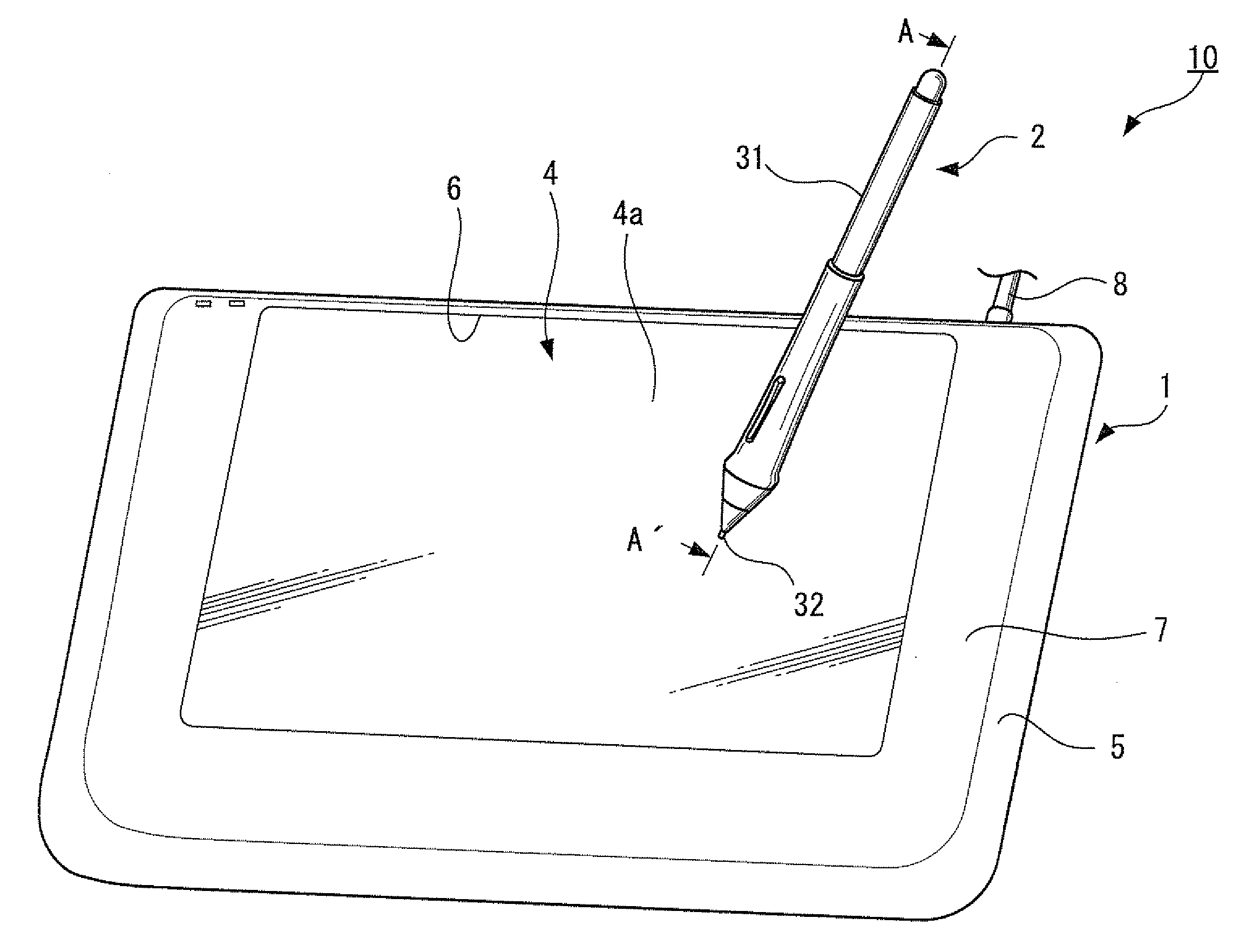 Position indicator, circuit component and input device