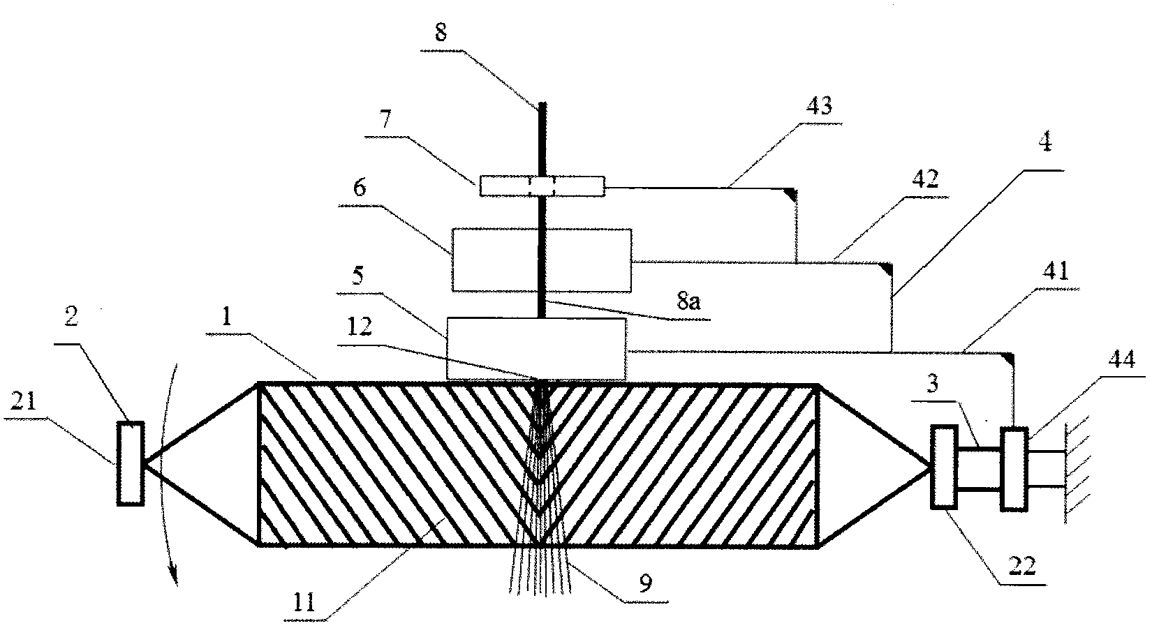 Upper covering type splitting yarn spreader for yarns, method and application