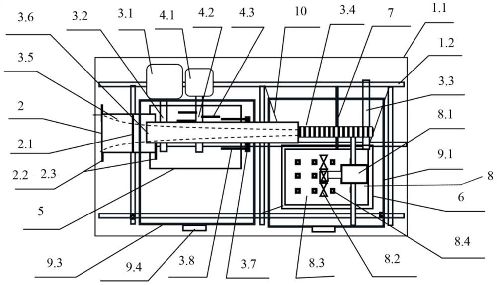 Automatic bag breaking and collecting device and method for resident household garbage