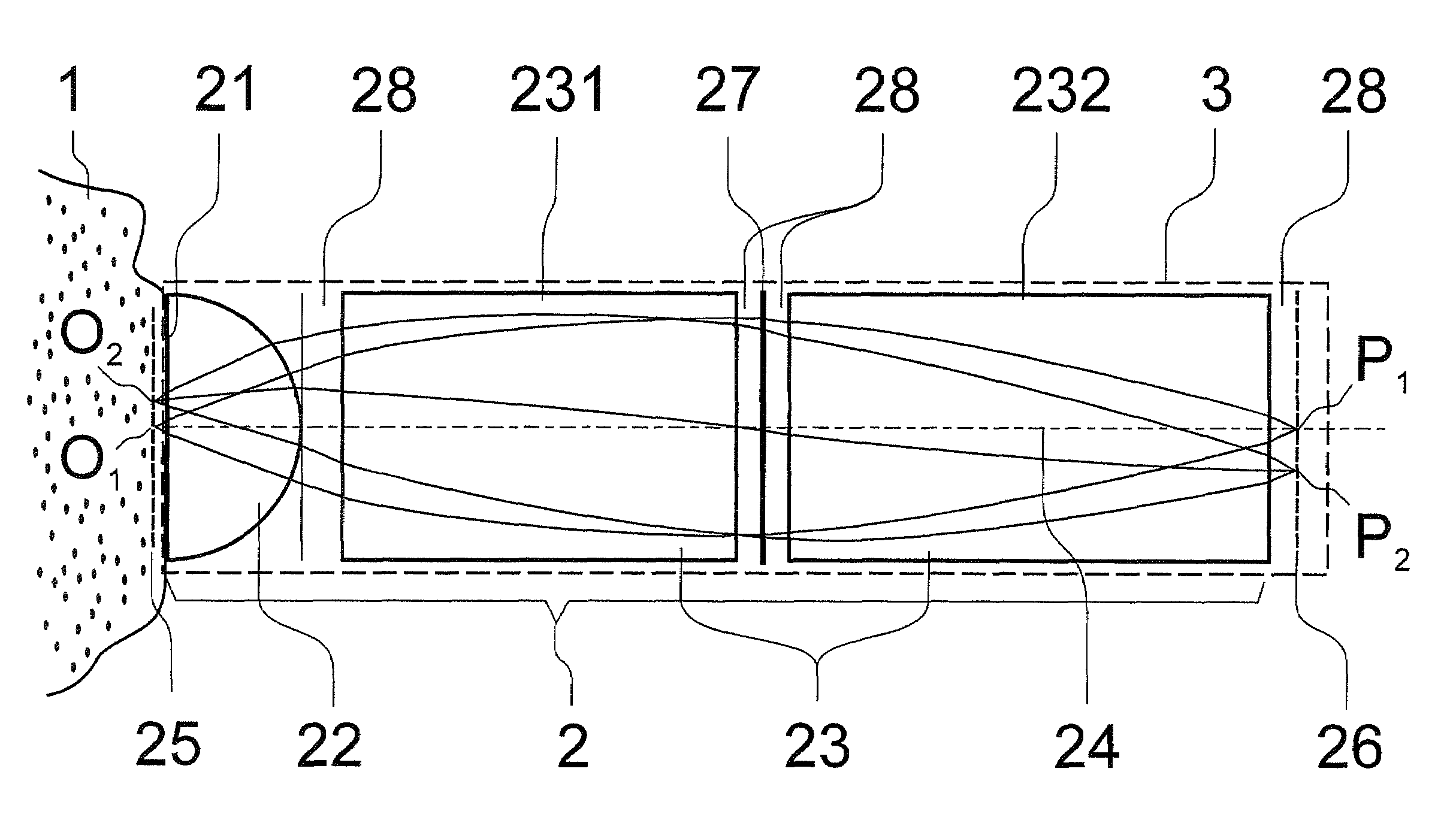 Miniaturized optically imaging system with high lateral and axial resolution