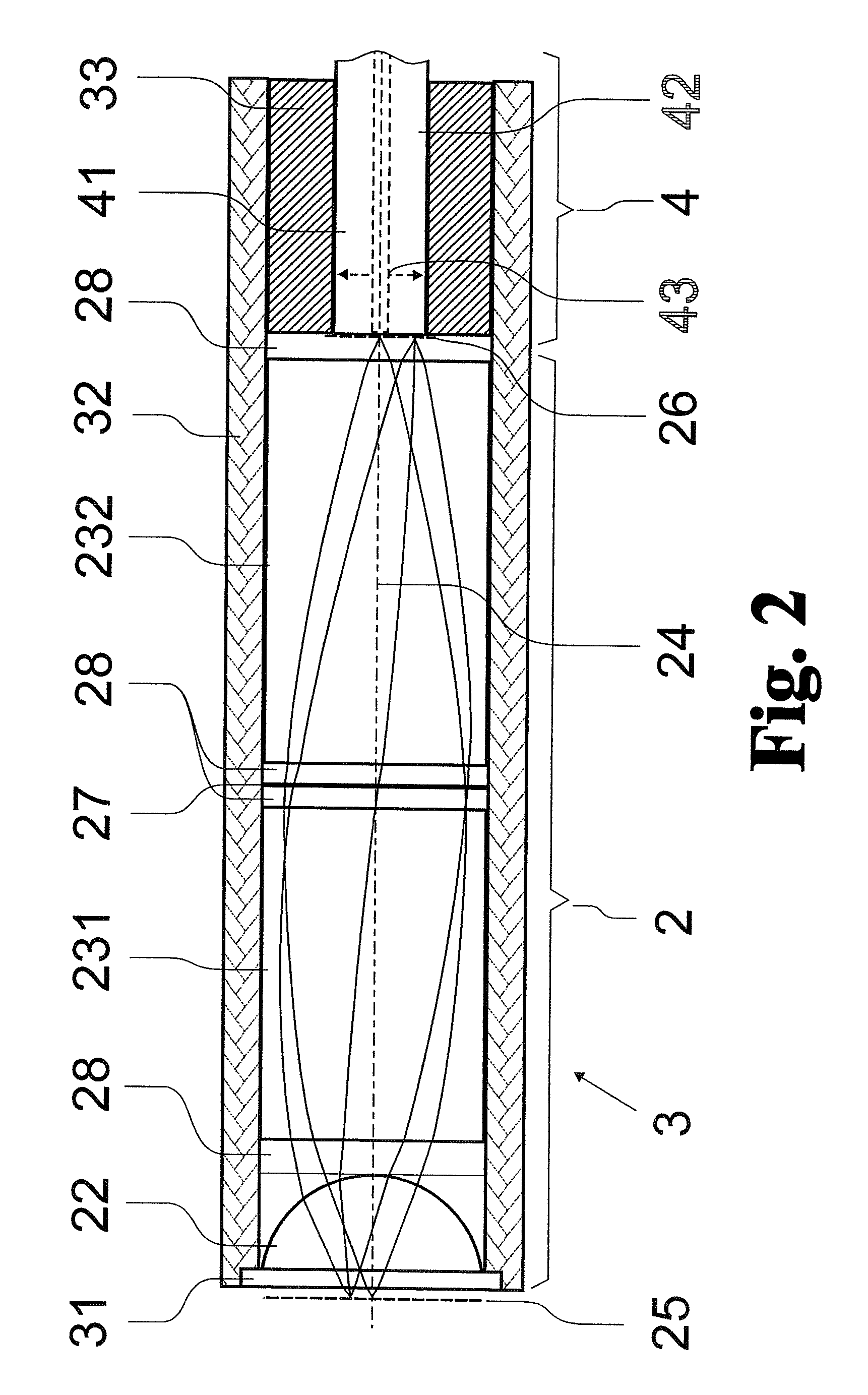 Miniaturized optically imaging system with high lateral and axial resolution