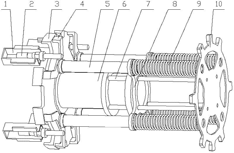 Separation mechanism of oriented rocket nose body