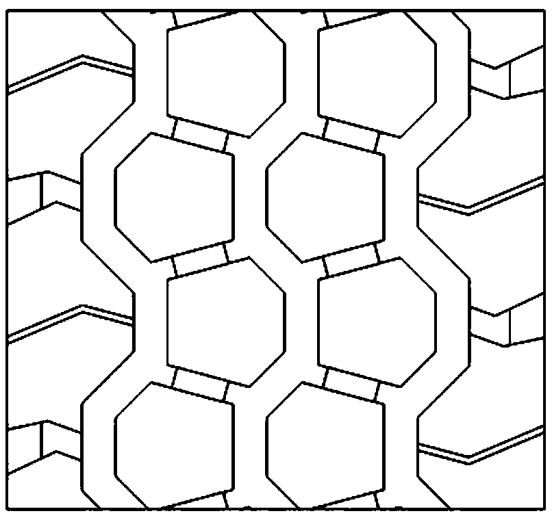 Method for quickly generating tire tread pattern normal stiffness cloud diagram