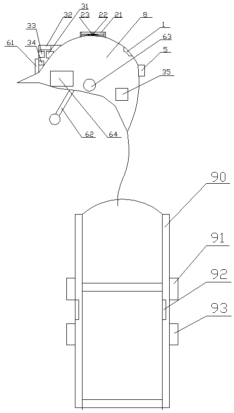 High-altitude maintenance device for ground conduction wire of high-voltage power transmission line