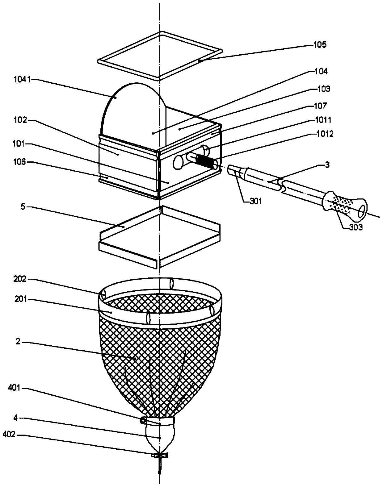 Collecting device suitable for periphytic algae