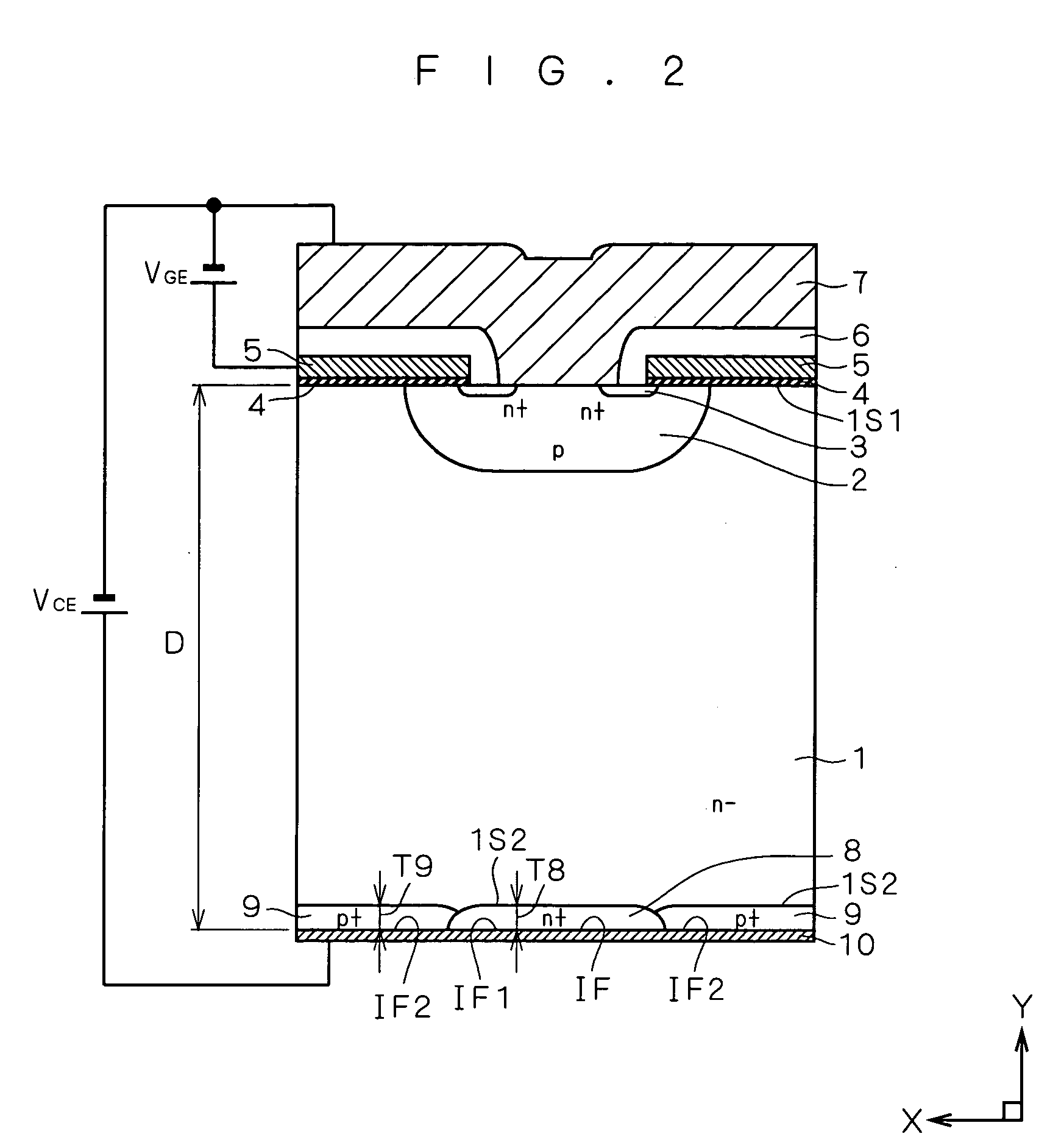 Insulated gate bipolar transistor with built-in freewheeling diode