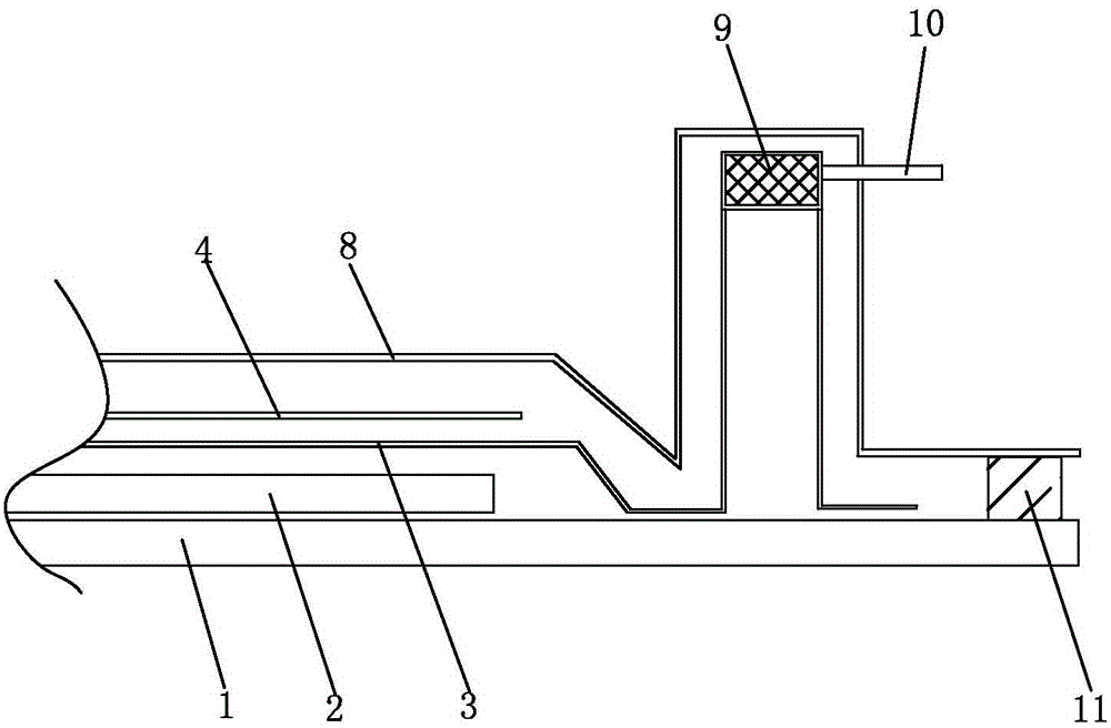 Vacuum assisted resin injection process for preparing fiber composite material