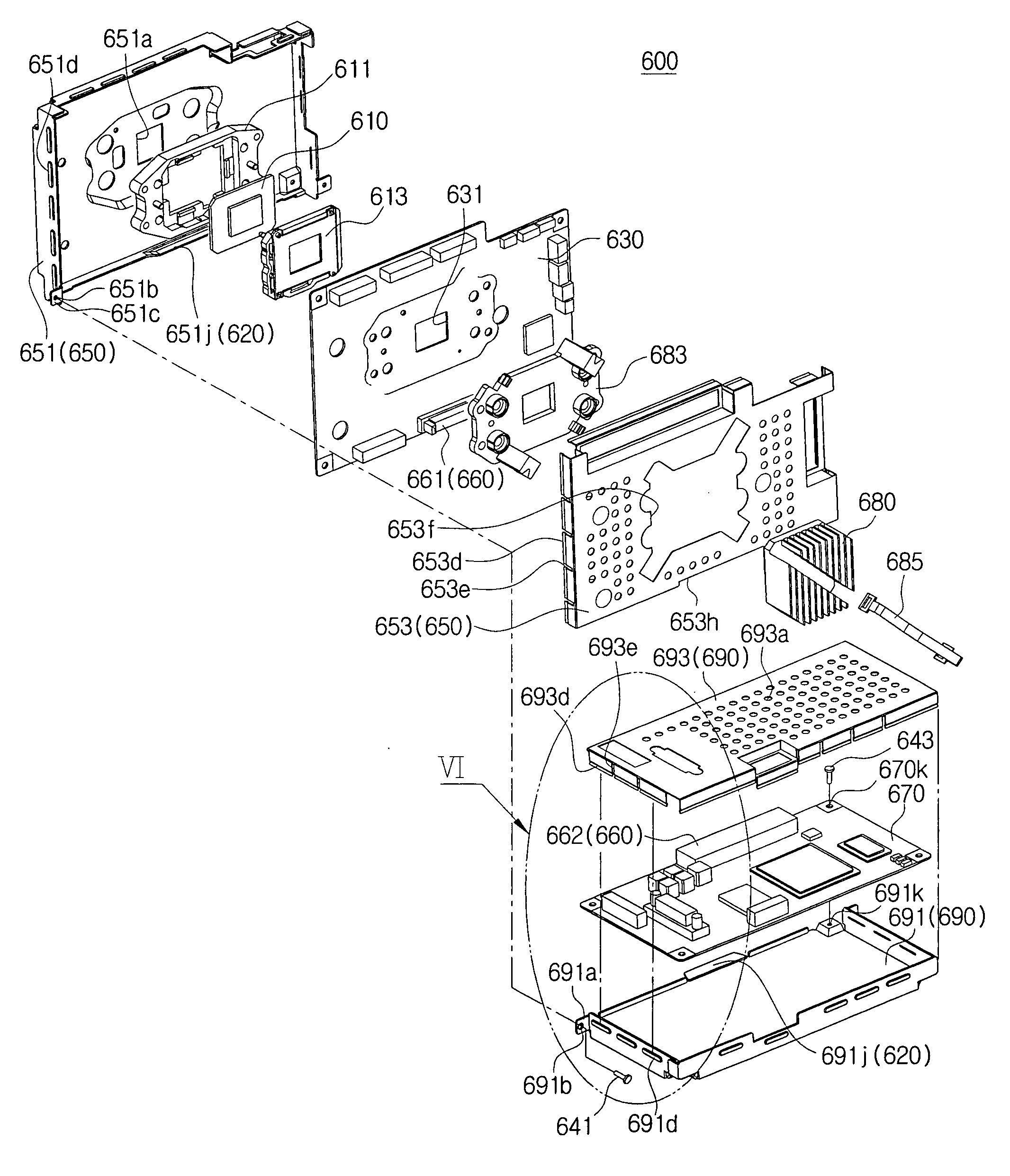 Digital micro-mirror device assembly and optical projection system using the same