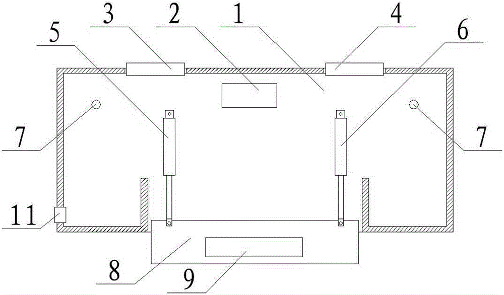 Intelligent cooling-type television hanging board