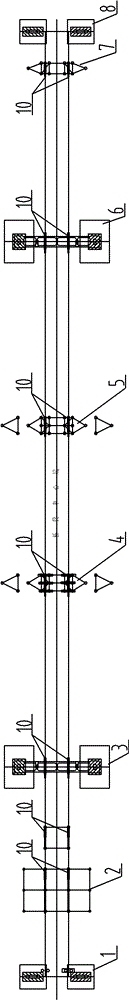 Walking type multipoint pushing construction method and walking type multipoint pushing construction system for steel box girder