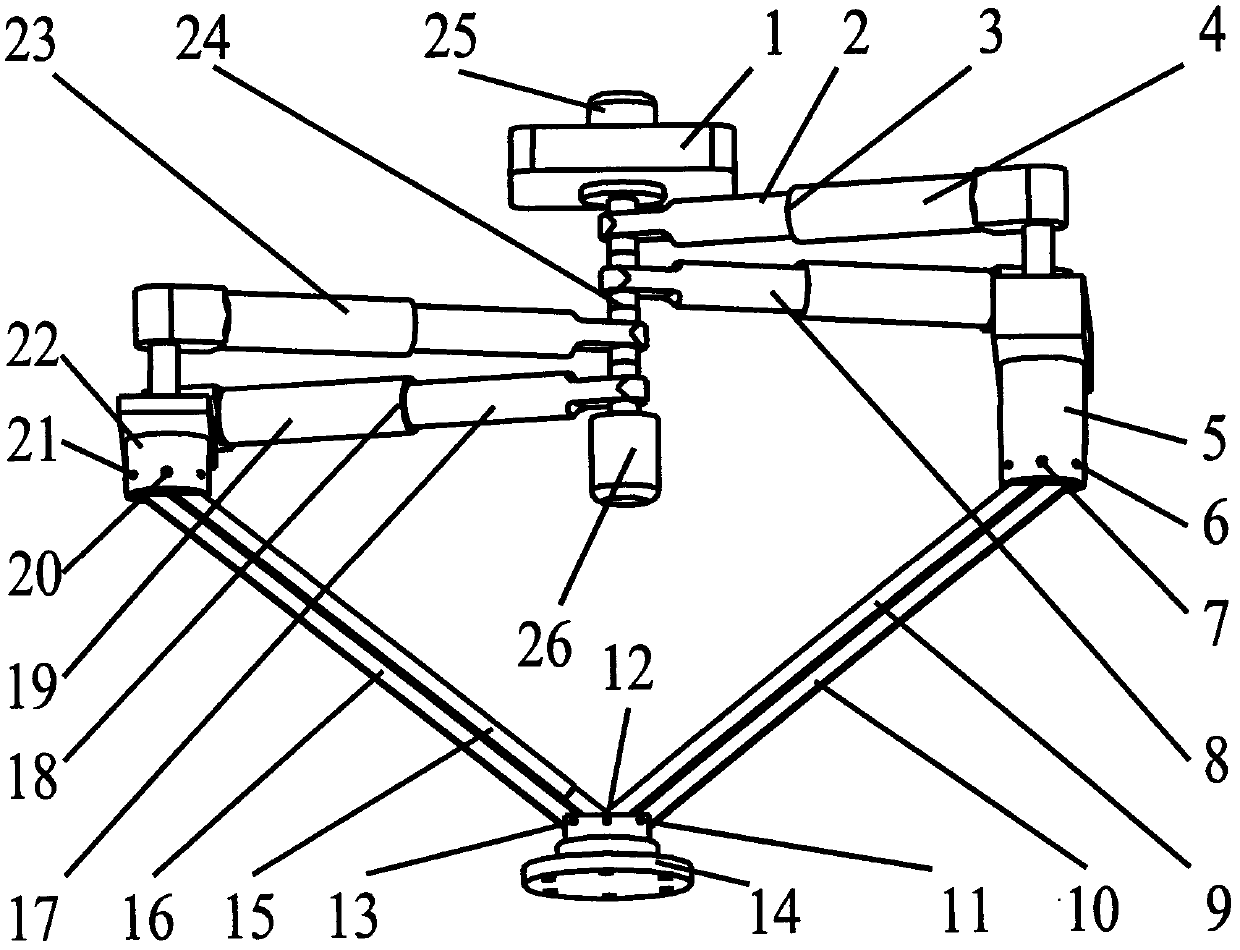 Three-dimensional translation and one-dimensional circumferential rotation type parallel welding robot