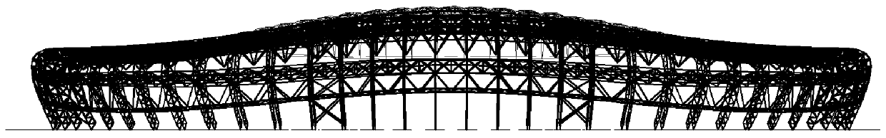 Suspension type roof for stadium transformation and roof construction method