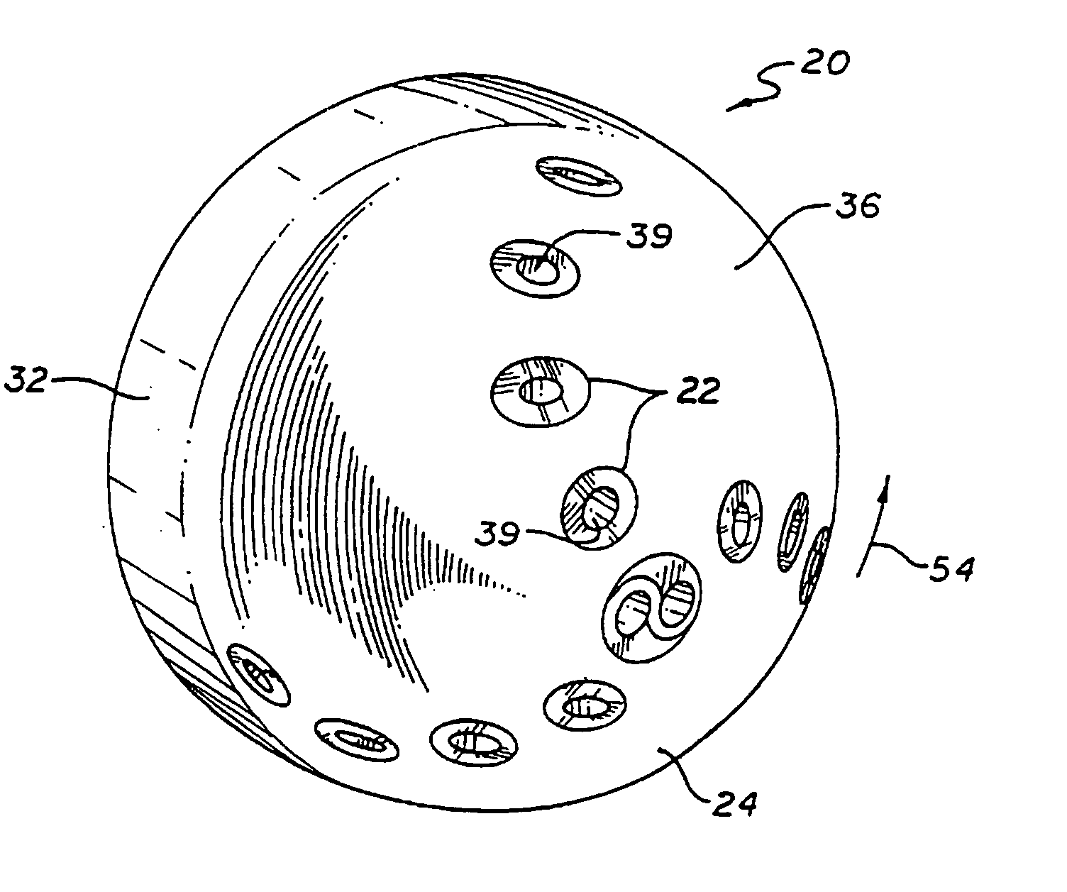 Connector for domed cutting tool