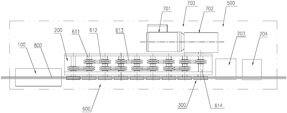 Traction and straightening mechanism on reinforcement hoop bending machine