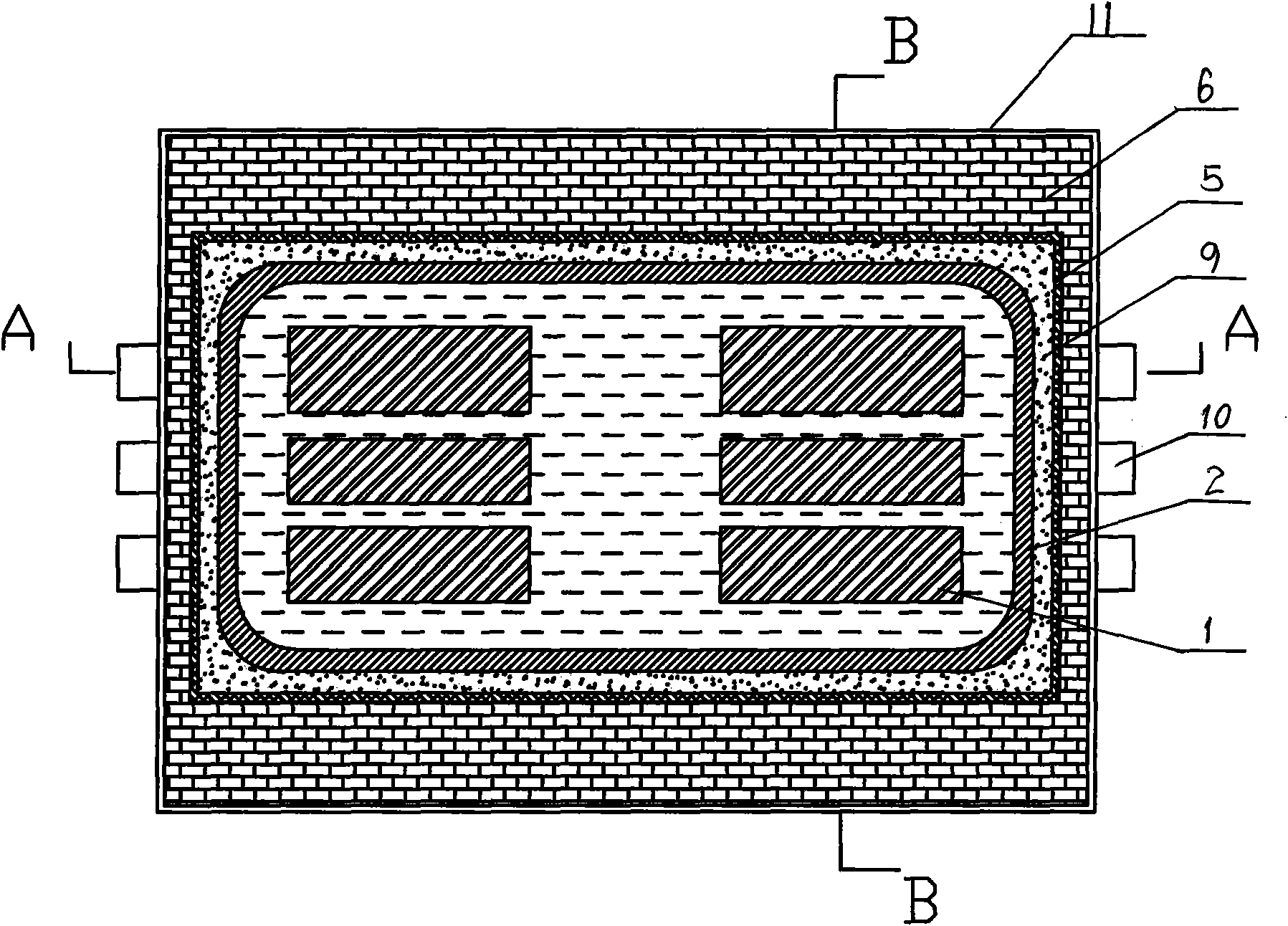 Bottom cathode diversion type rare earth electrolysis cell