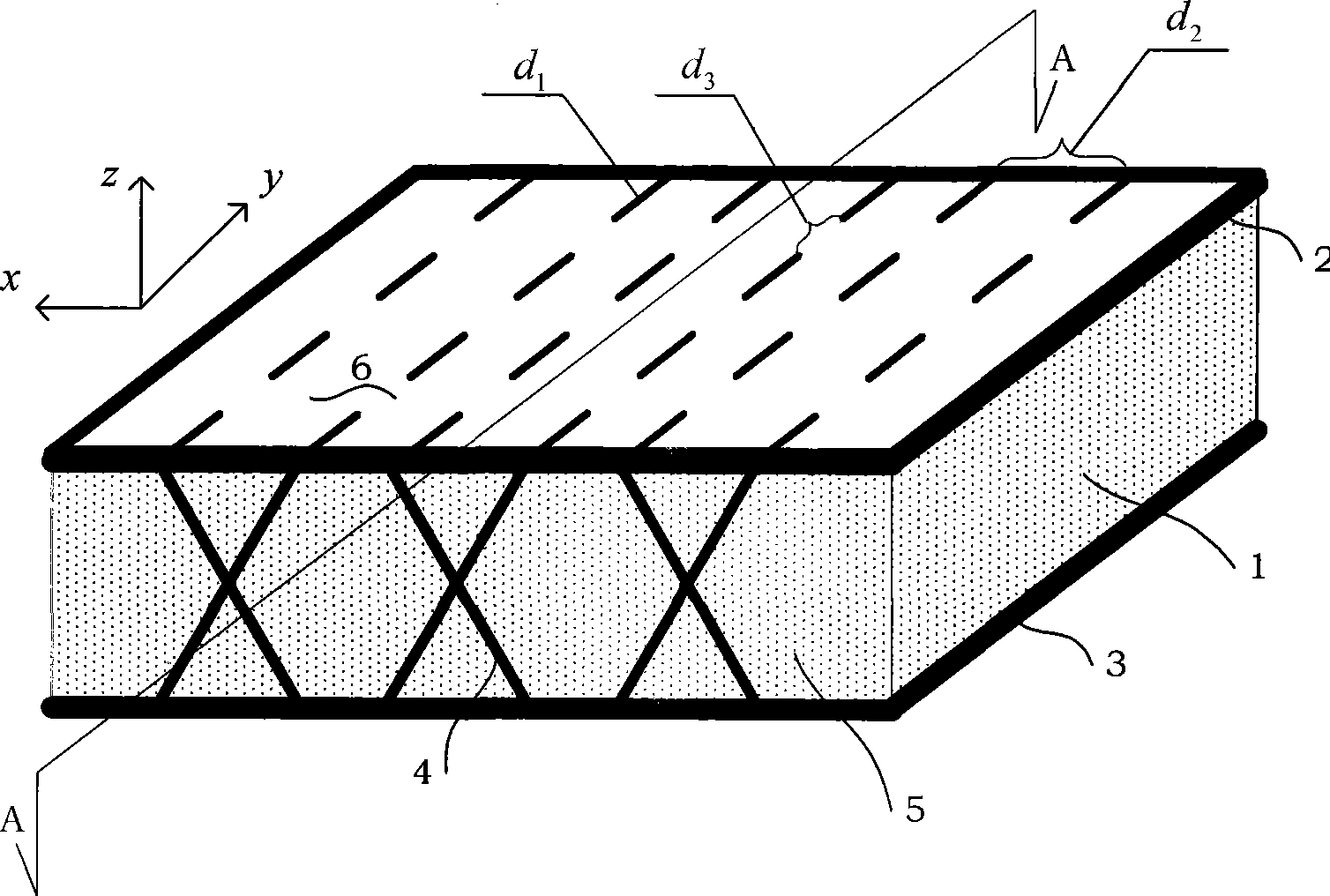 Foam reinforced sandwich structure with fiber bundle and preparation method using sewing-thermal expansion curing molding