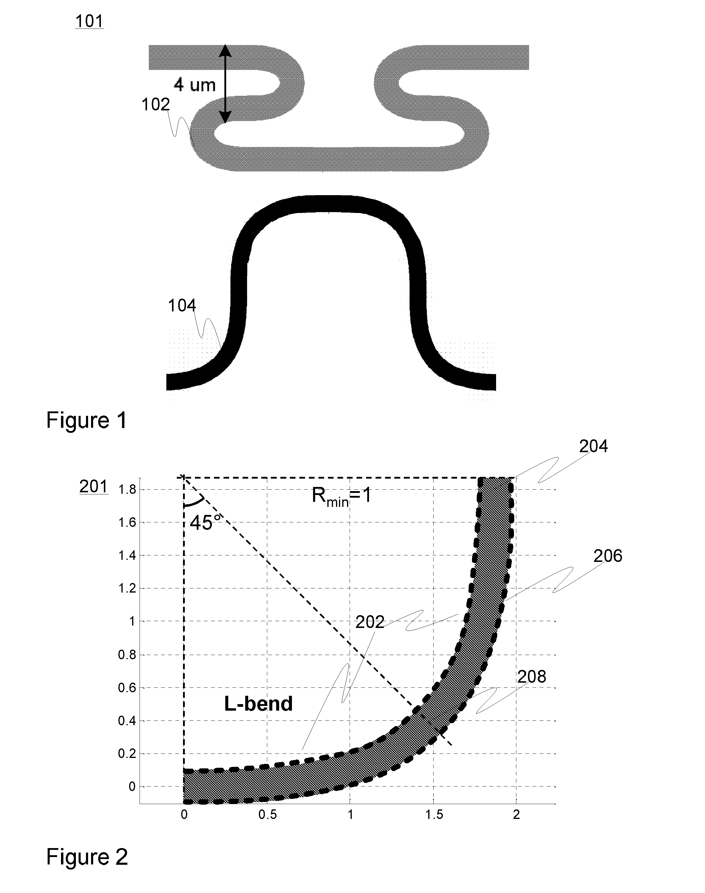 Bent optical waveguide