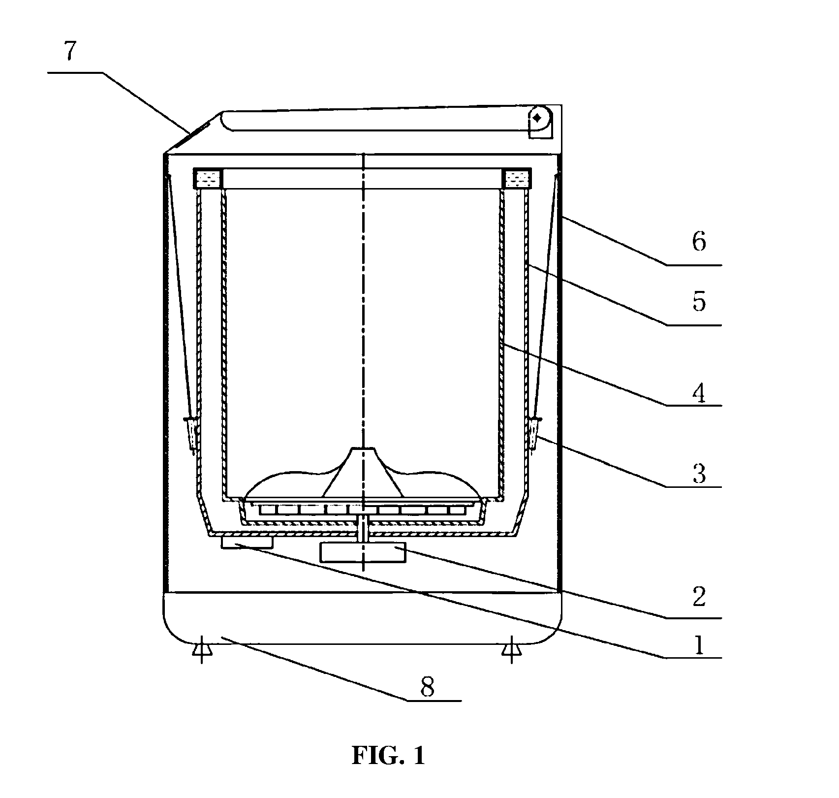 Vibration-reducing washing machine and vibration-reducing method for washing machine