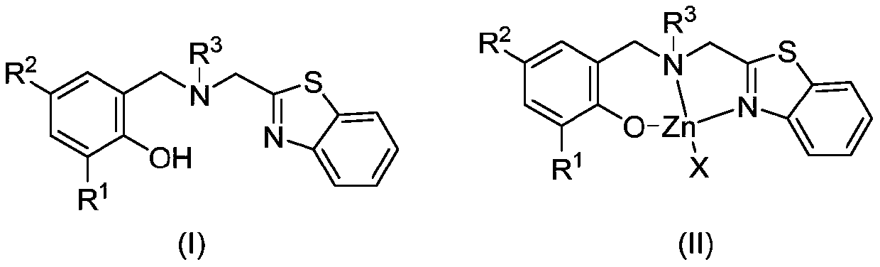 Benzothiazole ring substituted aminophenoxy zinc complex, and preparation method and application thereof