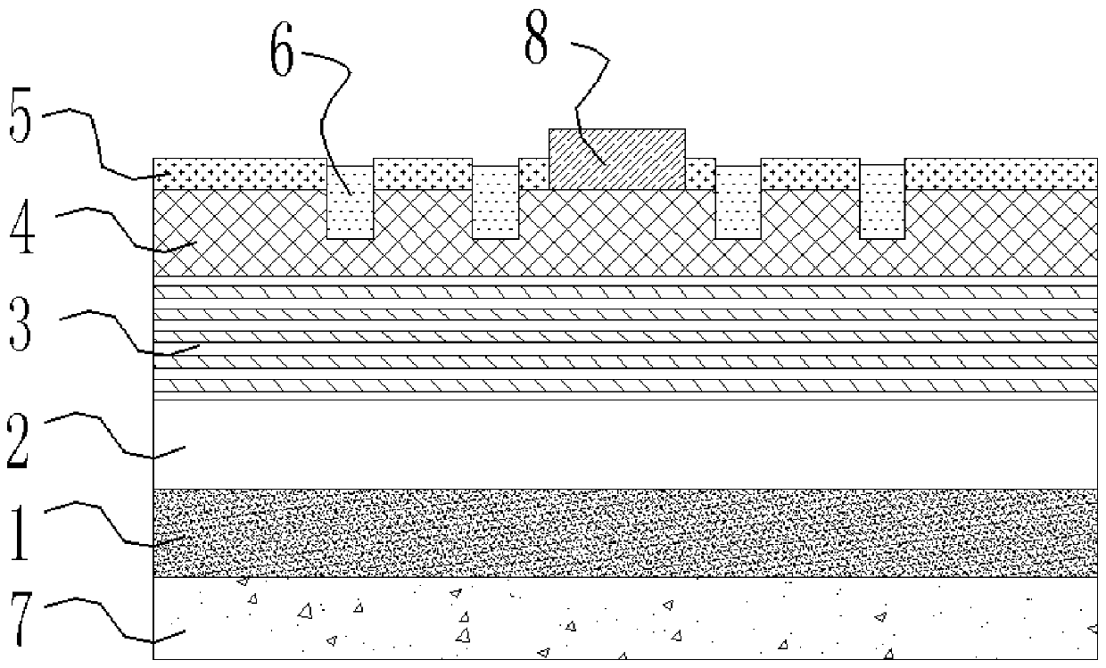 Vertical conduction gallium nitride power diode and preparation method thereof