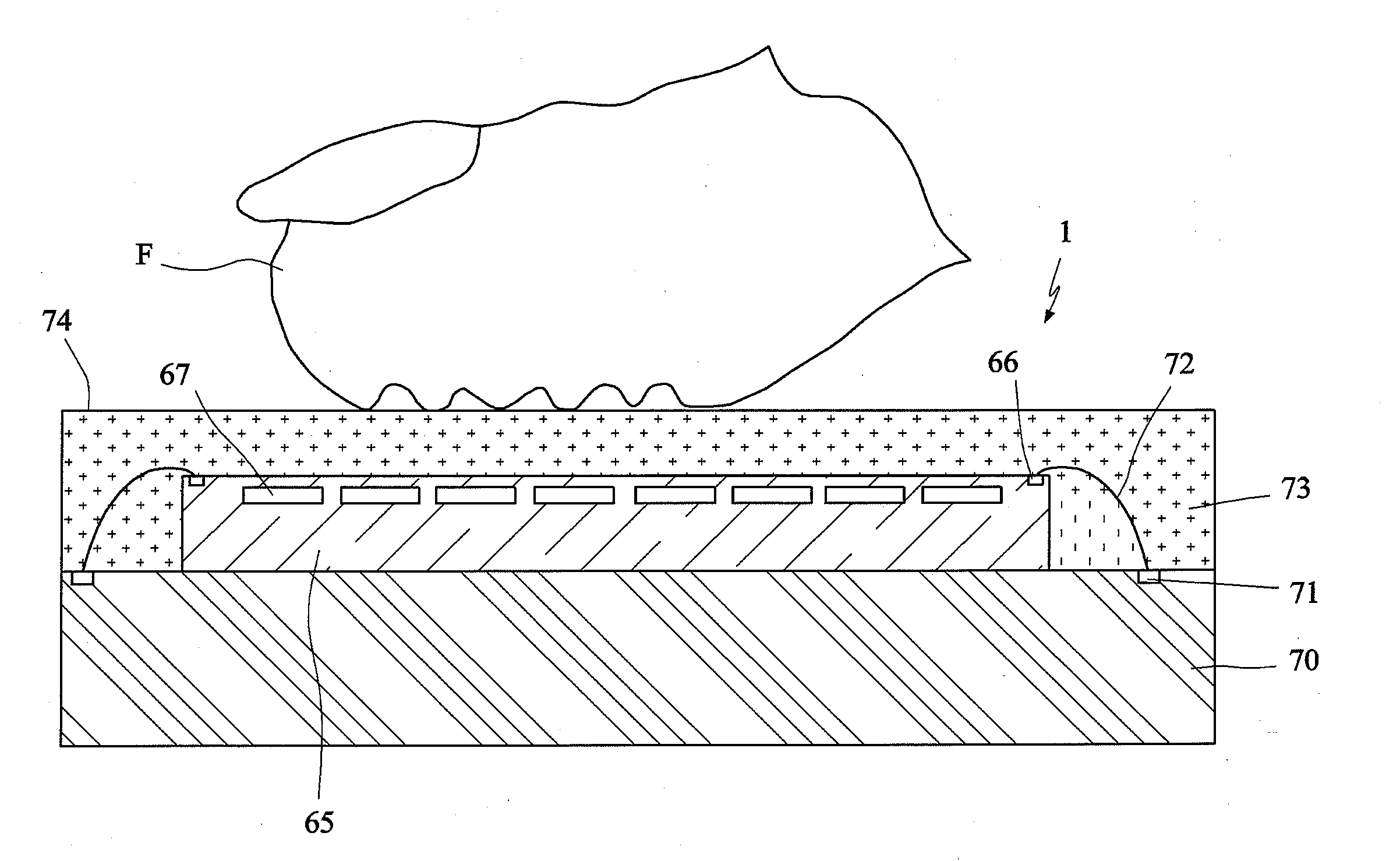 Capacitive sensing array device with high sensitivity and electronic apparatus using the same