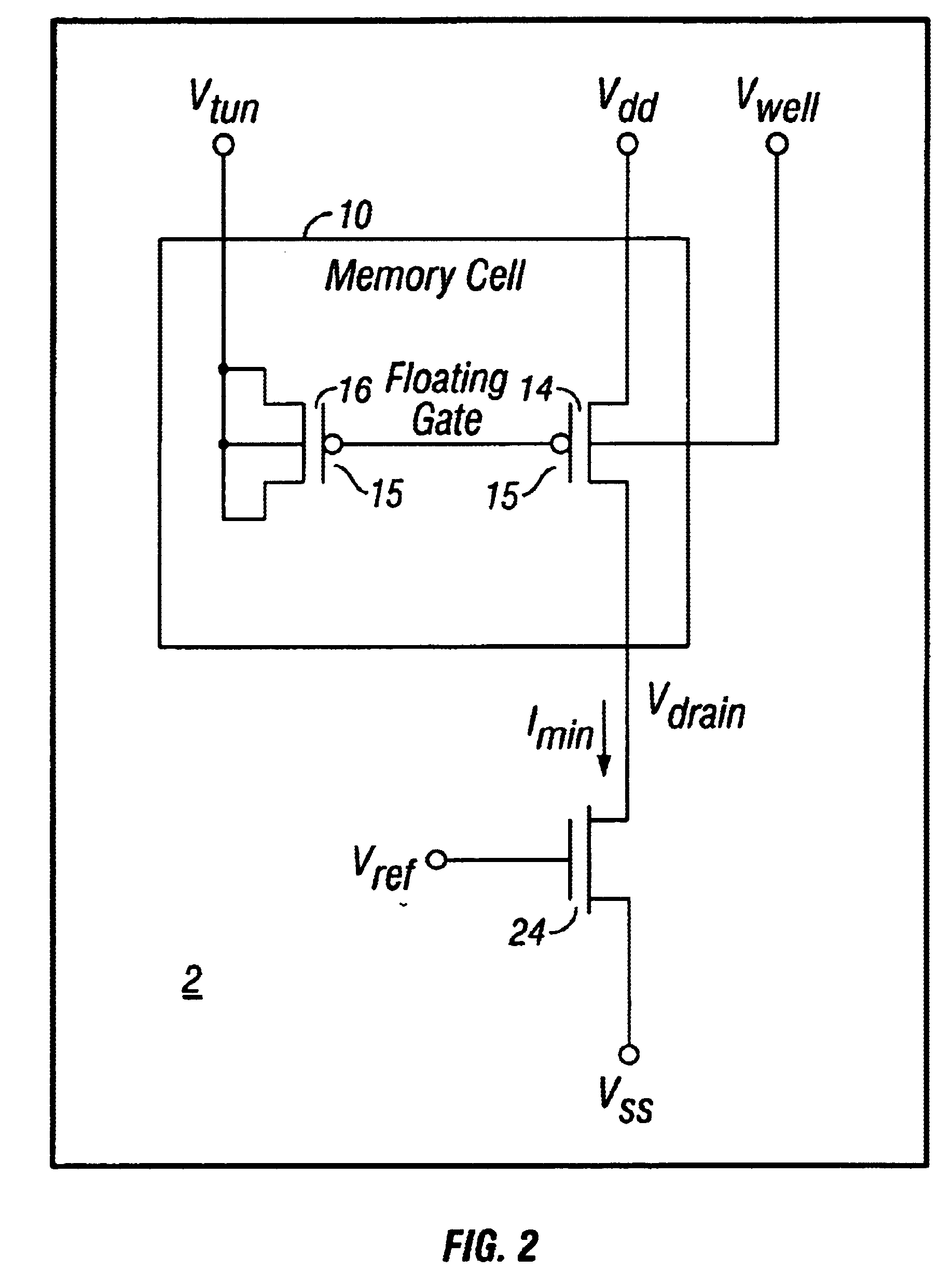 Method and apparatus for preventing overtunneling in pFET-based nonvolatile memory cells