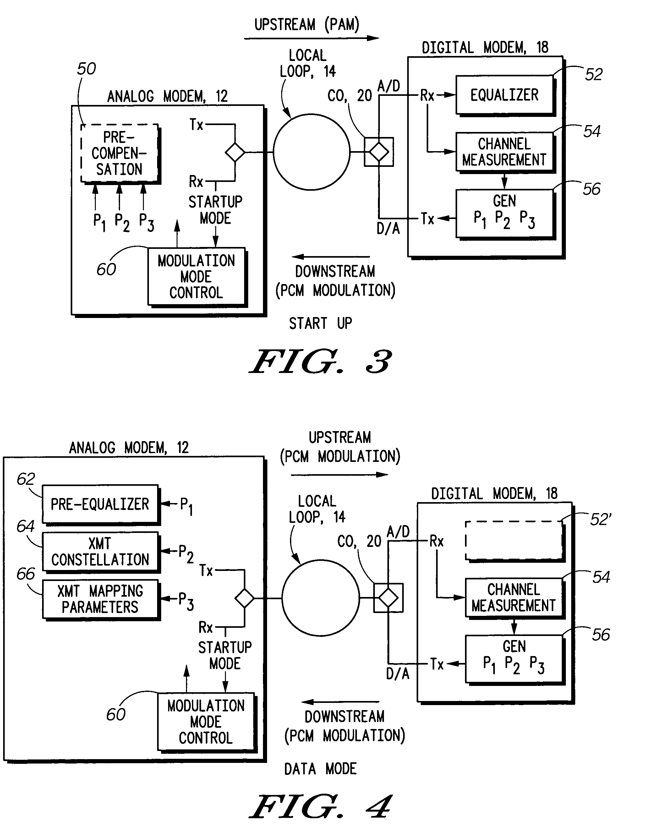 Data mode signaling system for PCM modem adaptation