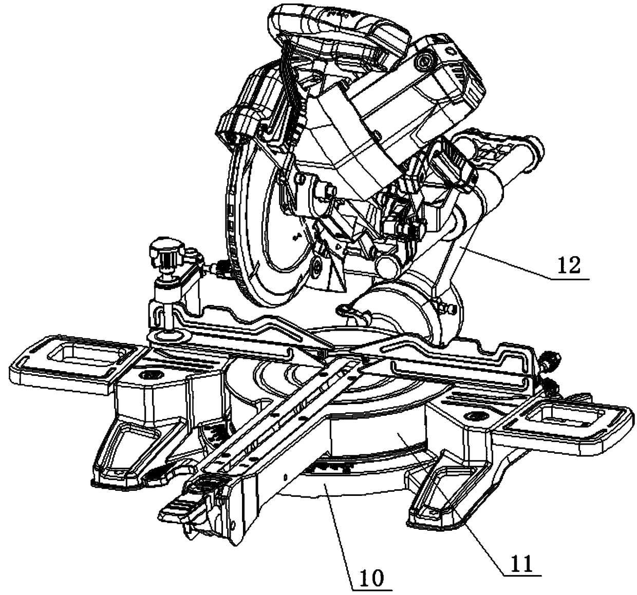 A kind of oblique pull cutting machine