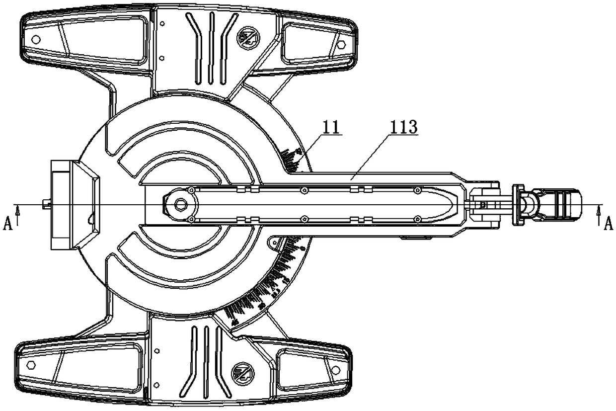 A kind of oblique pull cutting machine