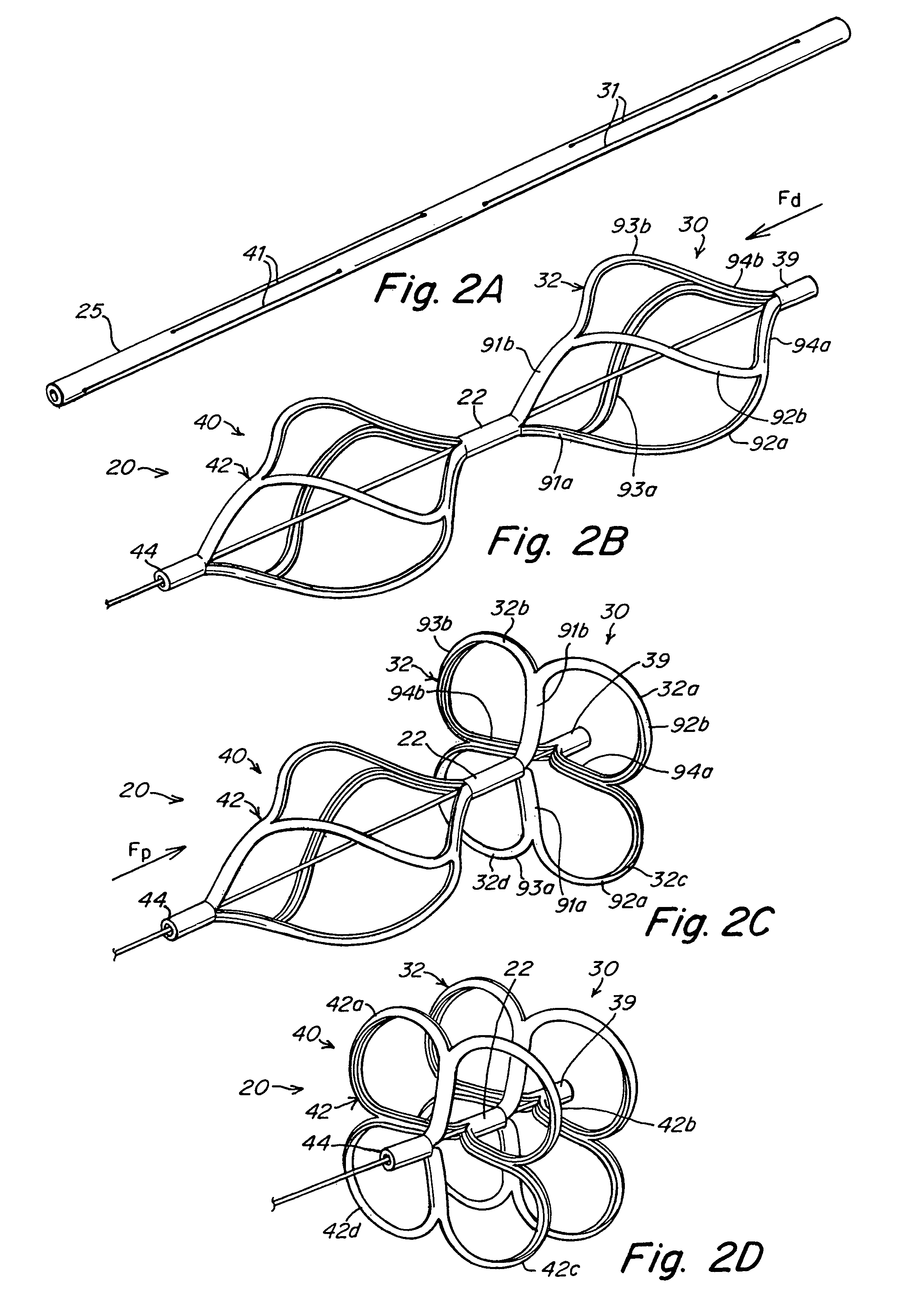 Tubular patent foramen ovale (PFO) closure device with catch system