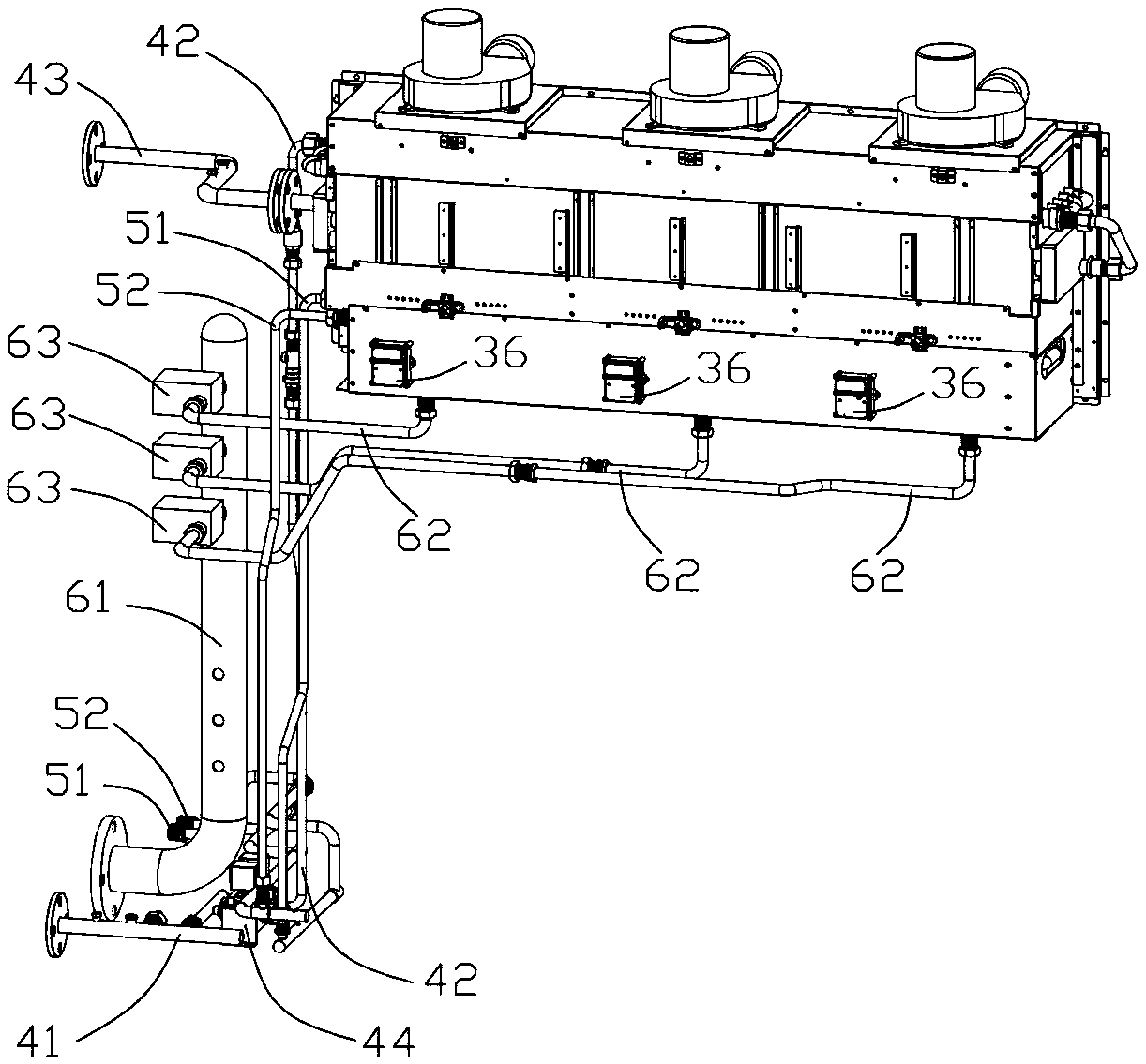 Gas steam generating equipment