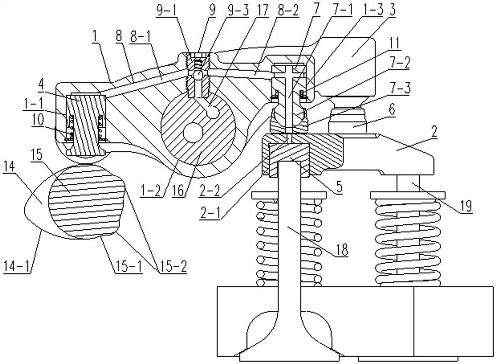 Hydraulic clearance self-adjusting special driving cam combined type valve driving device