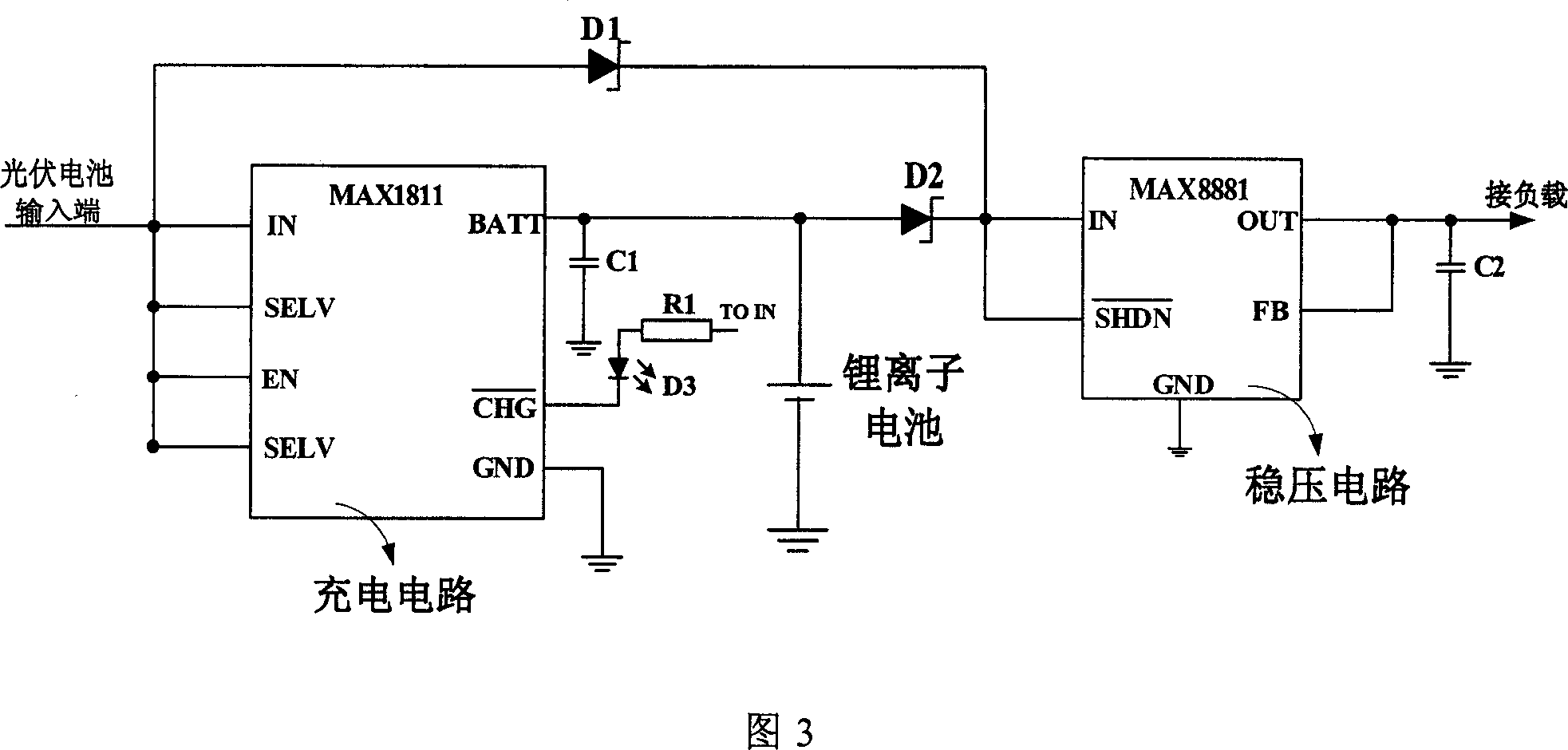 Self - powered micro system integrated from photovoltaic energy sources and nodes of sensors