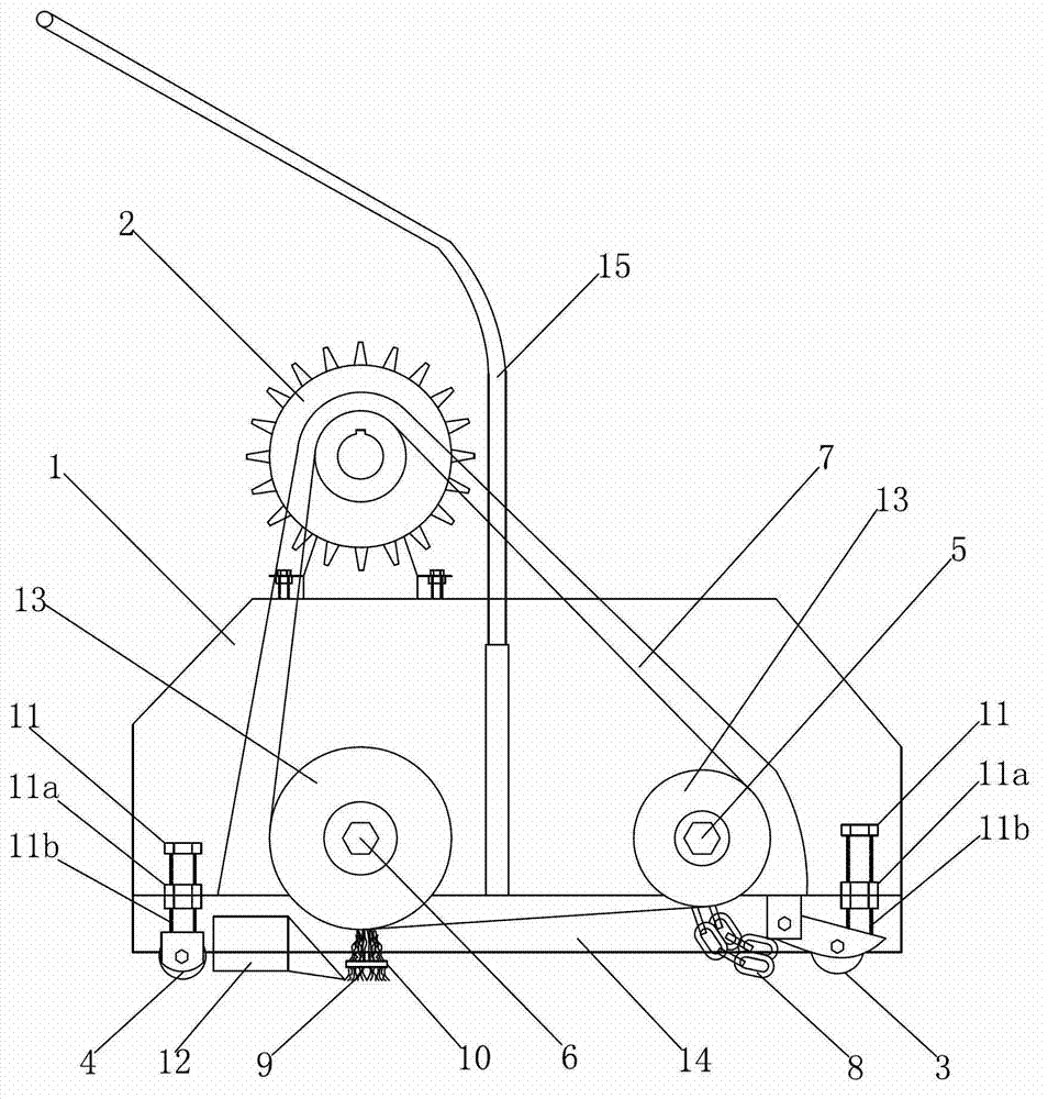 Hand-push type electric rust knocking and removing machine