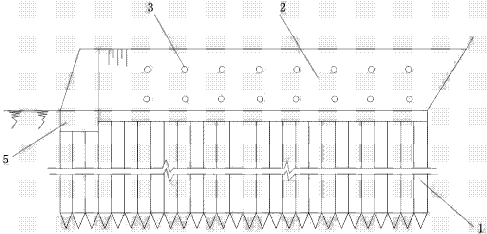 Staggered pipe buried type permeable spur dike