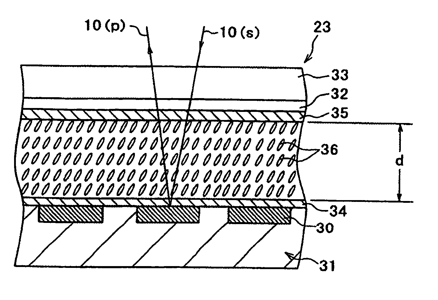 Reflection type liquid crystal display element, display unit, projection optical system, and projection display system