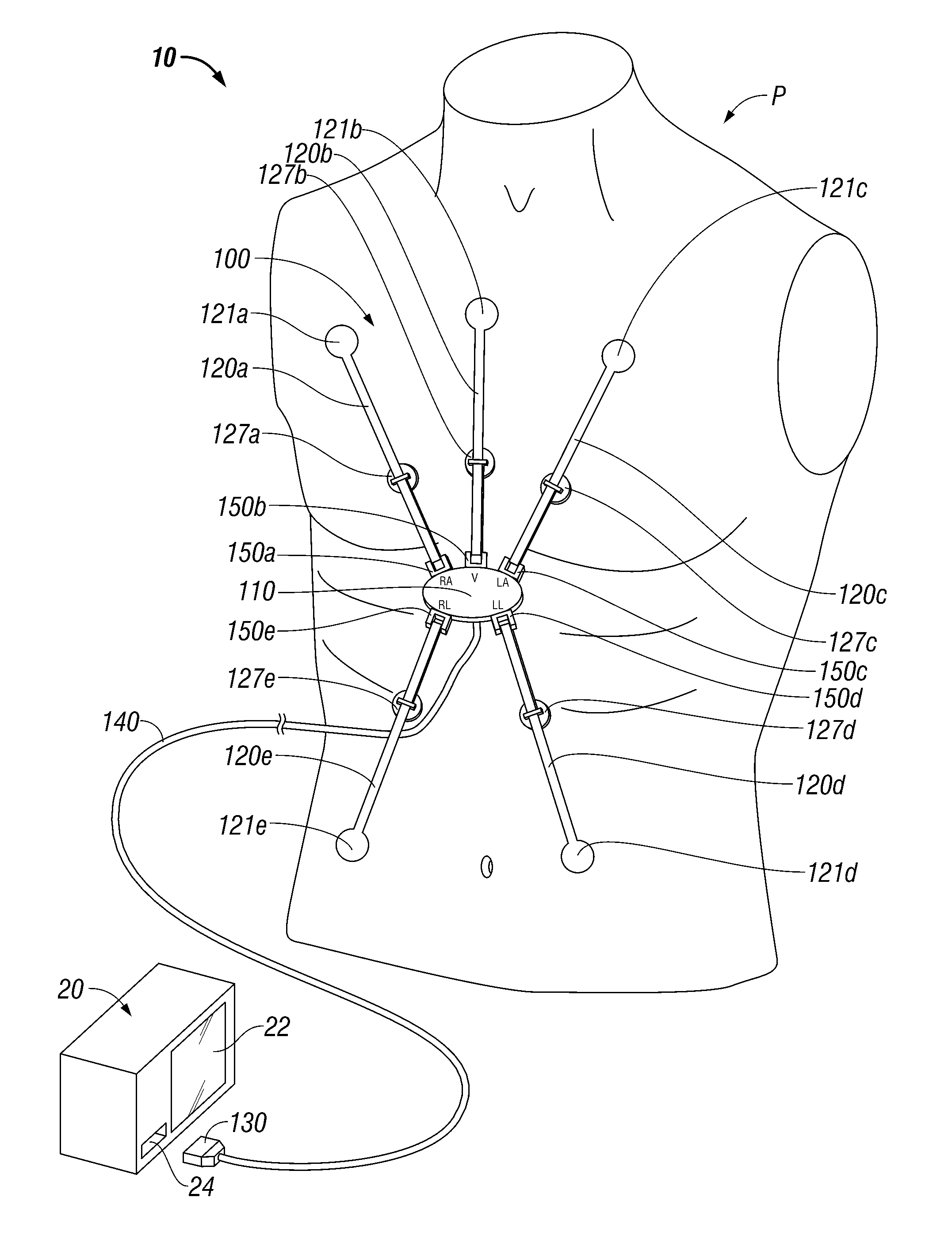 ECG lead wire organizer and dispenser