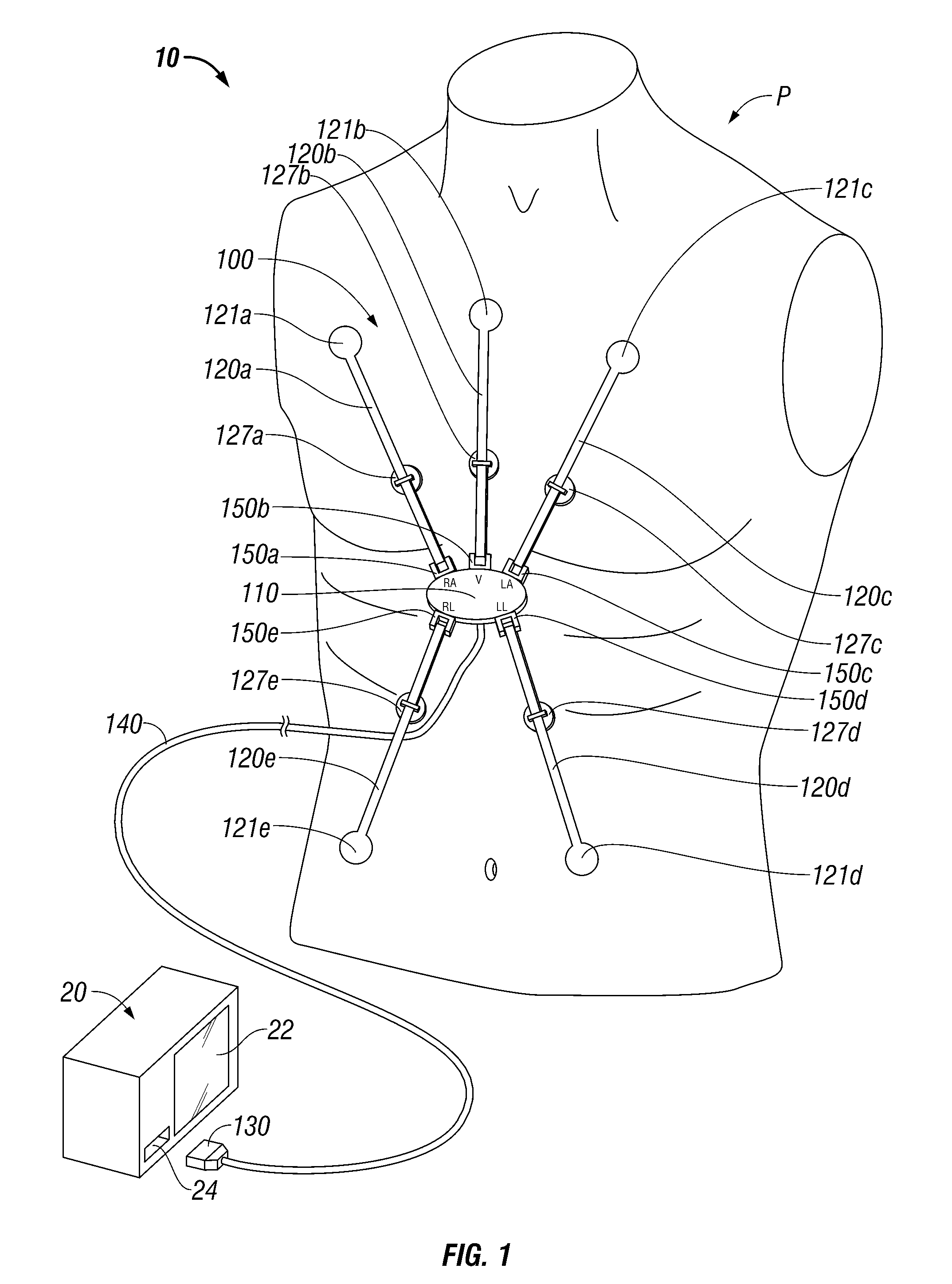 ECG lead wire organizer and dispenser