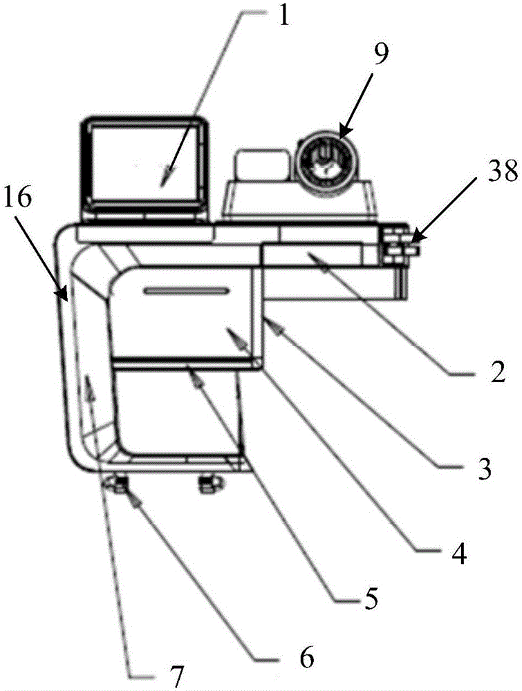 Health monitoring all-in-one machine with 12-lead electrocardiogram monitoring instrument