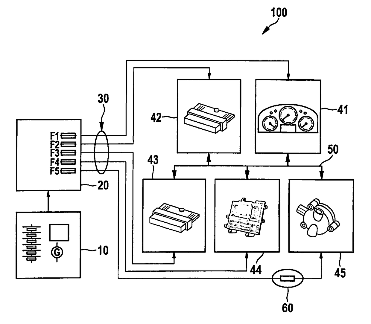 Method for detecting electrical faults in a current supply of a consumer