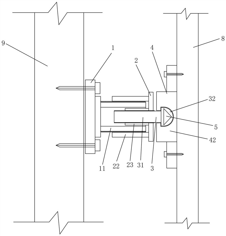 A Quickly Replaceable Magnetic Suction Wall Panel Installation Structure