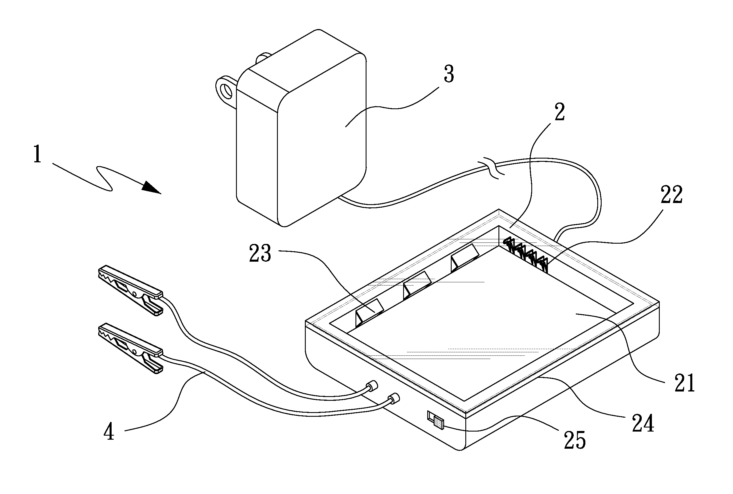 Portable power supply device powered by cell phone battery