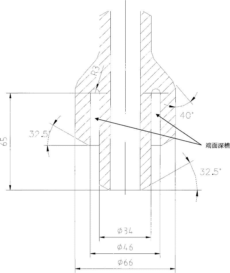 Cut-off tool and method for machining end-face circular deep groove