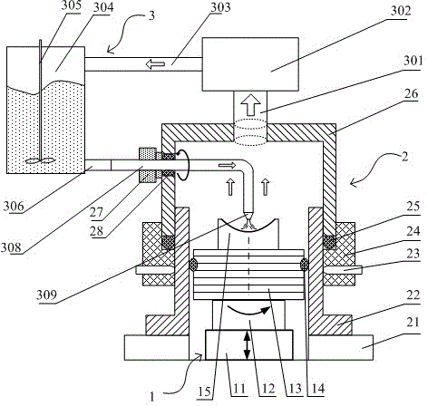 Device and method for polishing symmetrical optical component of small-caliber rotating shaft