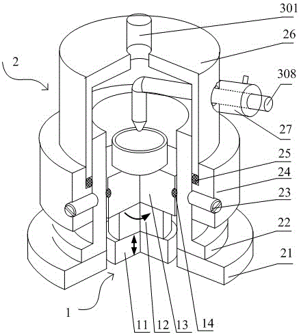 Device and method for polishing symmetrical optical component of small-caliber rotating shaft