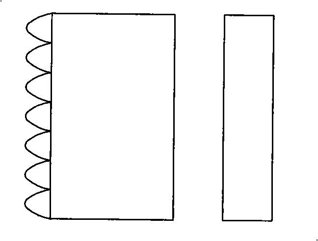 Semiconductor array laser light beam reshaping structure