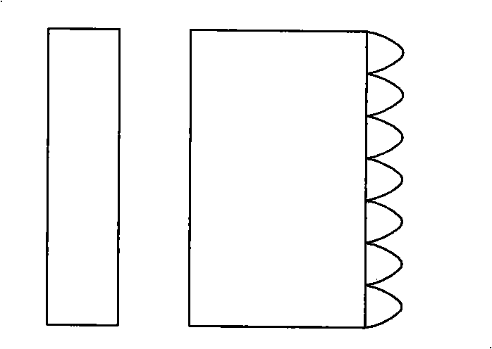 Semiconductor array laser light beam reshaping structure